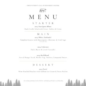 2025 Autumn Winemaker's Dinner